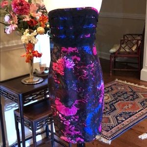Stunning Tracey Reese Strapless silk dress size 4